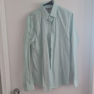 Express Light Green Casual Button Down Shirt